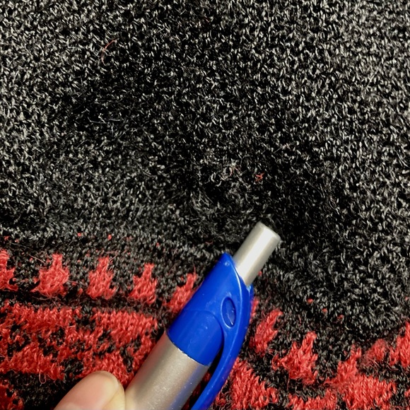 🌞3/$18🌞MFH Knits Black & Red Cardigan Sweater, 100% Baby Alpaca Wool - Picture 7 of 9